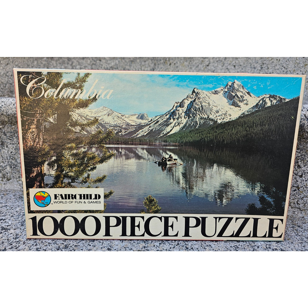 Vintage SUN VALLEY LAKE COLUMBIA Puzzle by Fairchild, 1000 Pieces, 27 x 19"